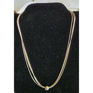 16 Inch Silpada 925 Triple Strand Layered Bead Silver Necklace Italy Tarnished